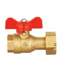 Double Lin Water Female Swivel Nut - Female/Female Short Handle Red 20mm PN25